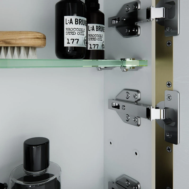 Glass Warehouse Medicine Cabinets, Satin Brass 10 Glass Warehouse Medicine Cabinets, Satin Brass - Image 8