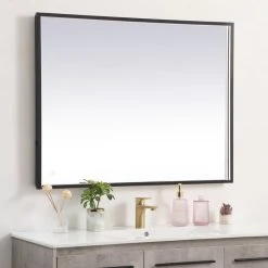 Elegant Furniture & Lighting Modern Black Led Mirror -Laural Home Shop 82317f9502834b30 7544 w800 h800 b0 p0
