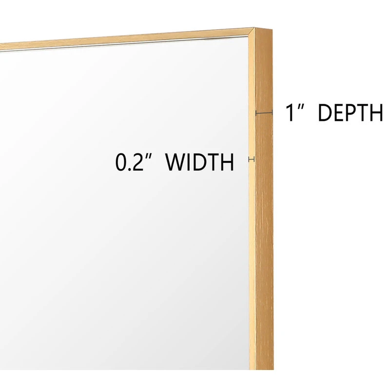 LEDEL Rectangle Framed Bathroom Vanity Mirror Accent Wall Mirror, Gold, 40"w X 27"h 6 LEDEL Rectangle Framed Bathroom Vanity Mirror Accent Wall Mirror, Gold, 40"w X 27"h - Image 4