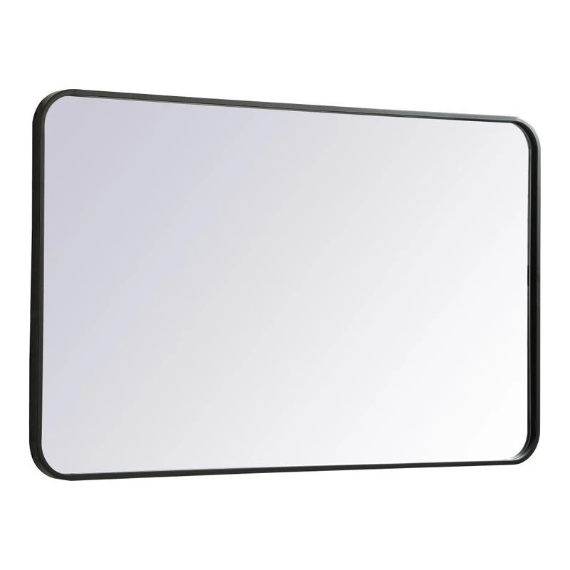 Elegant Furniture & Lighting Elegant Decor MR802440BK Soft Corner Metal Rectangular Mirror, 24"x40" 8 Elegant Furniture & Lighting Elegant Decor MR802440BK Soft Corner Metal Rectangular Mirror, 24"x40" - Image 6