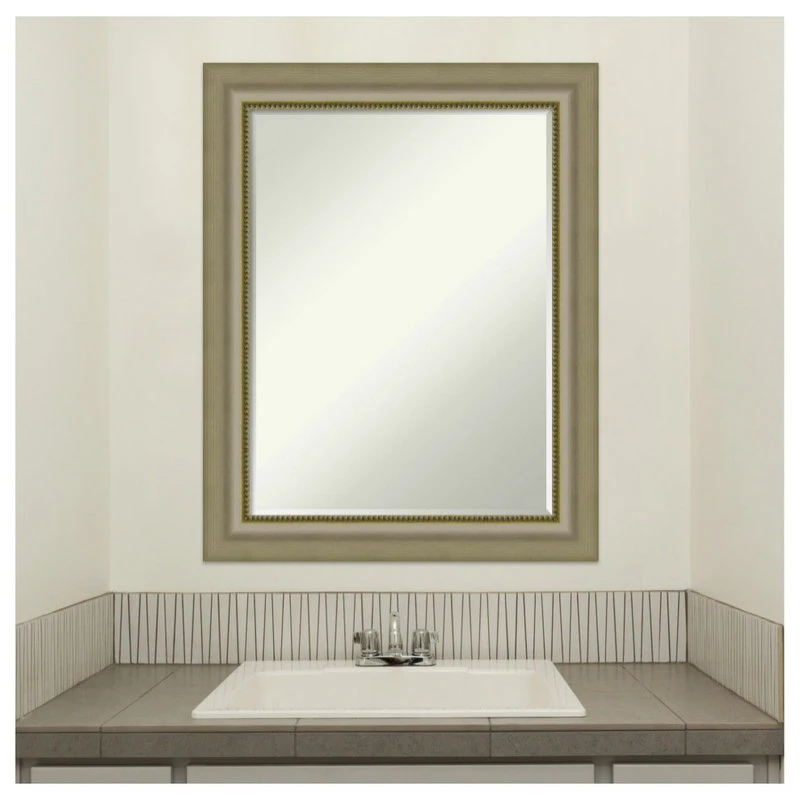 Amanti Art Vegas Silver Petite Bevel Wood Bathroom Wall Mirror 22.75 X 28.75 In. 9 Amanti Art Vegas Silver Petite Bevel Wood Bathroom Wall Mirror 22.75 X 28.75 In. - Image 7