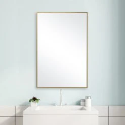 FIND Thin Frame Minimalist Mirror, Gold 7 FIND Thin Frame Minimalist Mirror, Gold -Laural Home Shop 8571c76a0010baf0 0394 w800 h800 b0 p0