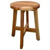 EcoDecors Shoji Solid Teak Bath Shower Stool
