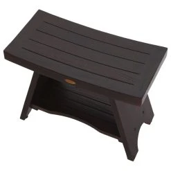 DecoTeak Serenity 24" Eastern Style Teak Shower Bench With Shelf -Laural Home Shop 8651dc280a2ed373 8230 w800 h800 b1 p0