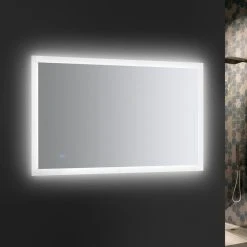 Fresca Angelo Bathroom Mirror With Halo Style LED Lighting And Defogger, 48"x30" -Laural Home Shop 8661048c0f08f602 7970 w800 h800 b0 p0