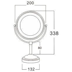 American Imaginations 10-in. W Round Stainless Steel Above Counter Magnifying Mirror In Chrome Color