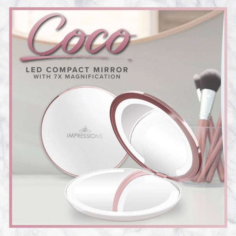 Impressions Vanity Company Coco Led Compact Mirror 8 Impressions Vanity Company Coco Led Compact Mirror - Image 6