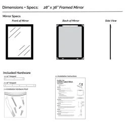 FrameMyMirror Oxfordshire Framed Wall Mirror, Bronze, 28" X 36" 28 FrameMyMirror Oxfordshire Framed Wall Mirror, Bronze, 28" X 36" -Laural Home Shop 86f1105b03ebba63 3325 w800 h800 b1 p0