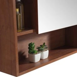 Fine Fixtures, Surface Mount Bathroom Medicine Cabinet, Walnut, 24", Right Door -Laural Home Shop 87113c530d530188 2371 w800 h800 b0 p0