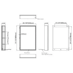 Dowell K&B Supplies Inge LED Medicine Cabinet - White, 21Wx32Hx5D -Laural Home Shop 877185310021bd3e 5714 w800 h800 b1 p0