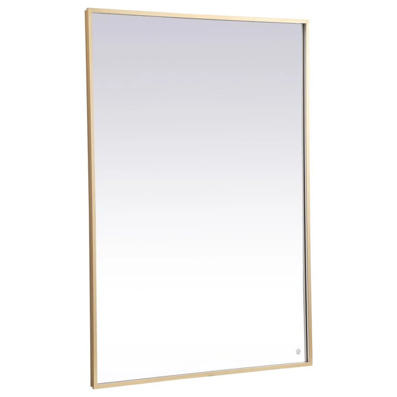 Elegant Furniture & Lighting Modern Brass Led Mirror 12 Elegant Furniture & Lighting Modern Brass Led Mirror - Image 10