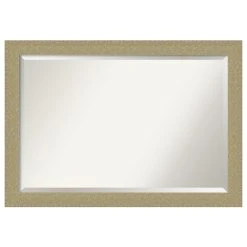 Amanti Art Mosaic Gold Beveled Bathroom Wall Mirror - 40.25 X 28.25 In.