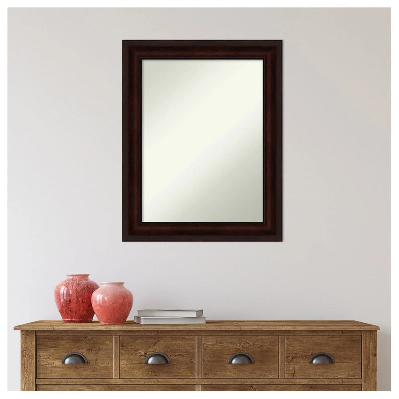 Amanti Art Coffee Bean Brown Non-Beveled Bathroom Wall Mirror - 23 X 29 In. 8 Amanti Art Coffee Bean Brown Non-Beveled Bathroom Wall Mirror - 23 X 29 In. - Image 6