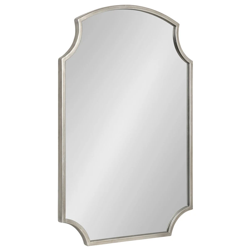 Uniek Carlow Framed Wall Mirror, Silver 20x30 3 Uniek Carlow Framed Wall Mirror, Silver 20x30