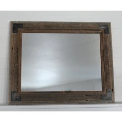 My Barnwood Frames Rustic Bathroom Mirror, Modern Farmhouse Mirror, Ranch Hand Mirror, 24"x30" -Laural Home Shop 899142b50dcb10e9 8095 w800 h800 b0 p0