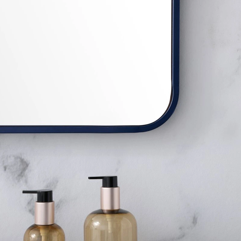 Elegant Furniture & Lighting Elegant Decor MR803640BL Soft Corner Metal Rectangular Mirror, 36"x40", Blue 6 Elegant Furniture & Lighting Elegant Decor MR803640BL Soft Corner Metal Rectangular Mirror, 36"x40", Blue - Image 4