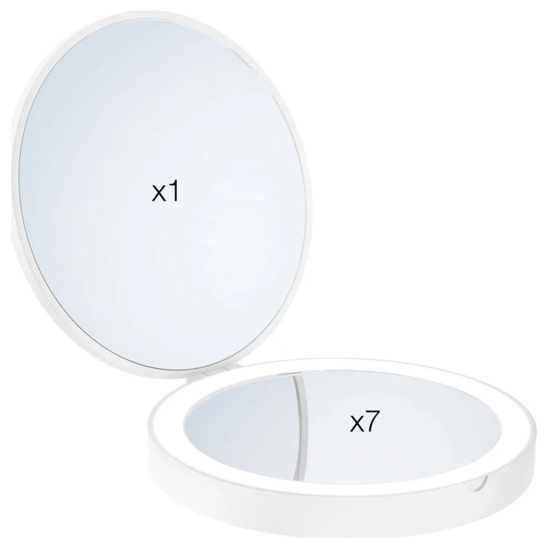 Smedbo Inc Fb627 LED Lighted Rechargeable Compact Mirror, White 3 Smedbo Inc Fb627 LED Lighted Rechargeable Compact Mirror, White