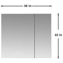 Lexora Savera LED Medicine Cabinet, Defogger, 36 In. X 32 In. -Laural Home Shop 8af1085c011270a5 6852 w800 h800 b1 p0
