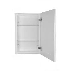 Timber Tree Cabinets Fruitville Shaker Frameless Recessed Wood Medicine Cabinet, 14x48, White Enamel -Laural Home Shop 8b31488602a74b91 7588 w800 h800 b1 p0