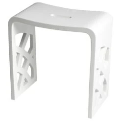 Alfi Trade Inc Alfi Brand Designer White Matte Solid Surface Resin Bathroom/Shower Stool -Laural Home Shop 8b41d67b017b2cdf 6570 w800 h800 b1 p0
