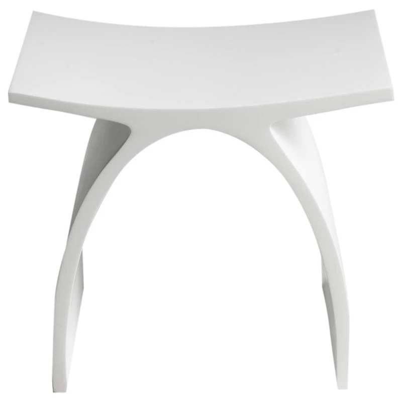 Alfi Trade Inc Alfi Brand Abst77 Arched White Matte Solid Surface Resin Bathroom/Shower Stool 10 Alfi Trade Inc Alfi Brand Abst77 Arched White Matte Solid Surface Resin Bathroom/Shower Stool - Image 8