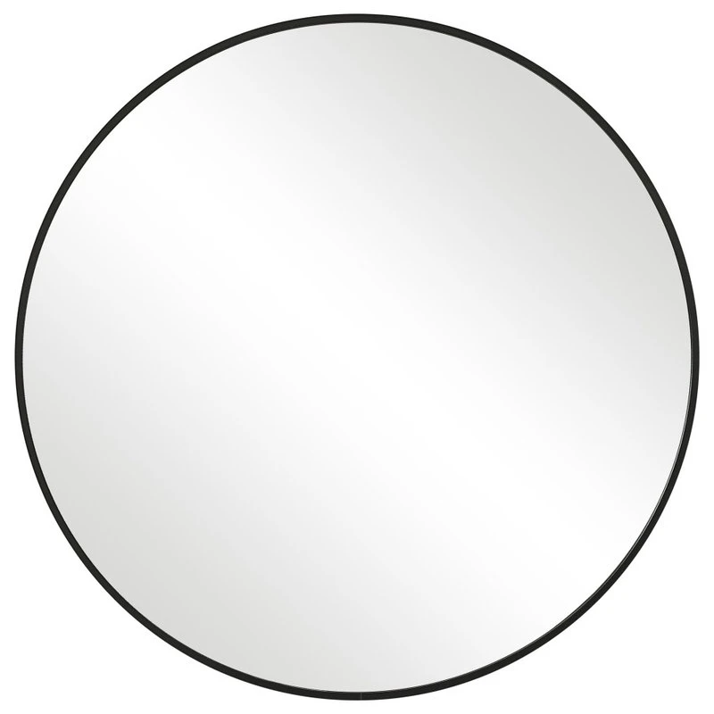 Vhomes Lights Contemporary 24" Round Vanity Bathroom Wall Mirror, Satin Black 3 Vhomes Lights Contemporary 24" Round Vanity Bathroom Wall Mirror, Satin Black