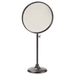 Tripar International Inc Dark Brown Industrial Adjustable Round Mirror Stand