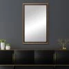 FrameMyMirror Kendall Framed Wall Mirror, Black & Gold, 36"x24"