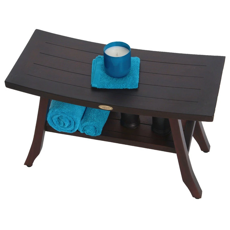 DecoTeak Satori Eastern Style Shower Stools With Shelf, 24", 28" 6 DecoTeak Satori Eastern Style Shower Stools With Shelf, 24", 28" - Image 4