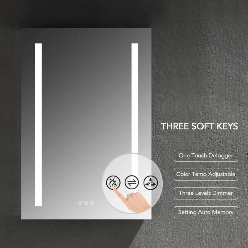 Blossom Kitchen & Bath Supply LED Mirror Medicine Cabinet With Defogger, Dimmer And Outlets, 24" Left 4 Blossom Kitchen & Bath Supply LED Mirror Medicine Cabinet With Defogger, Dimmer And Outlets, 24" Left - Image 2