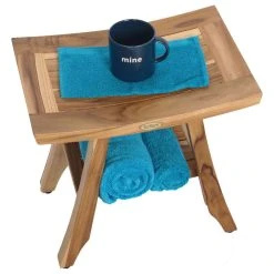 Ecodecors Satori Eastern Style Earthyteak Shower Bench, 18", With Shelf -Laural Home Shop 8d3107aa08112ba3 8248 w800 h800 b1 p0