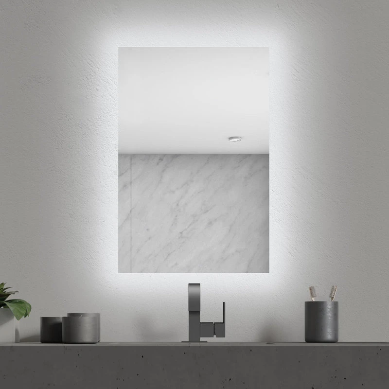 Seura Halo LED Dimmable Lighted Bathroom Vanity Mirror, 3000K, 24wx36h 4 Seura Halo LED Dimmable Lighted Bathroom Vanity Mirror, 3000K, 24wx36h - Image 2
