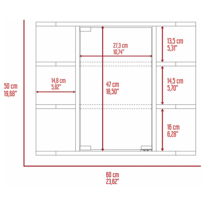 FM FURNITURE Valdez Medicine Cabinet, Light Gray 9 FM FURNITURE Valdez Medicine Cabinet, Light Gray - Image 7