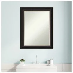 Amanti Art Trio Oil Rubbed Bronze Petite Bevel Bathroom Wall Mirror 22.5 X 28.5 In. -Laural Home Shop 8e61174403b7915c 7783 w800 h800 b1 p0