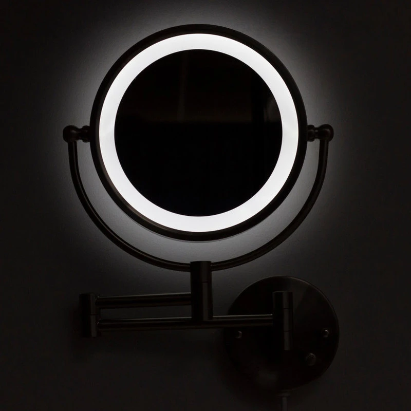 American Imaginations 20.83-in. Round Stainless Steel Wall Mount Magnifying Mirror 9 American Imaginations 20.83-in. Round Stainless Steel Wall Mount Magnifying Mirror - Image 7