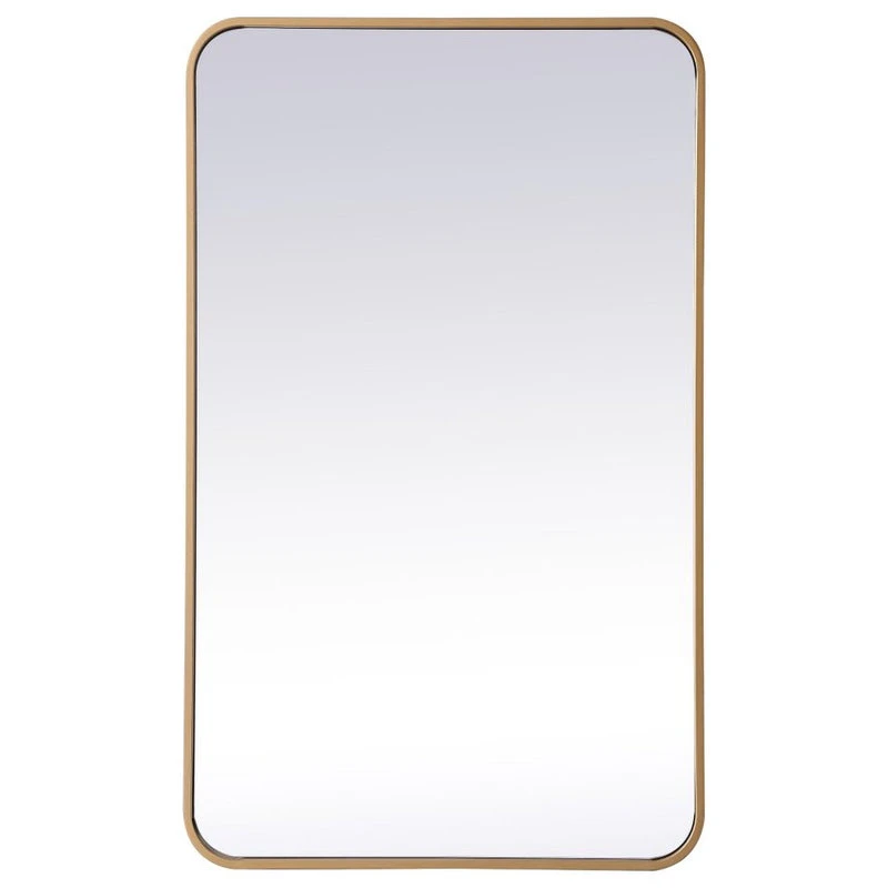 Elegant Furniture & Lighting Elegant Decor MR802236BR Soft Corner Metal Rectangular Mirror, 22"x36" 8 Elegant Furniture & Lighting Elegant Decor MR802236BR Soft Corner Metal Rectangular Mirror, 22"x36" - Image 6
