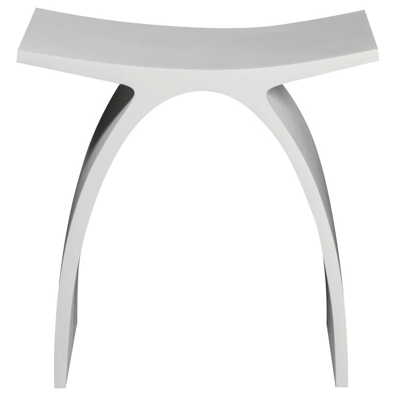 Alfi Trade Inc Alfi Brand Abst77 Arched White Matte Solid Surface Resin Bathroom/Shower Stool 7 Alfi Trade Inc Alfi Brand Abst77 Arched White Matte Solid Surface Resin Bathroom/Shower Stool - Image 5