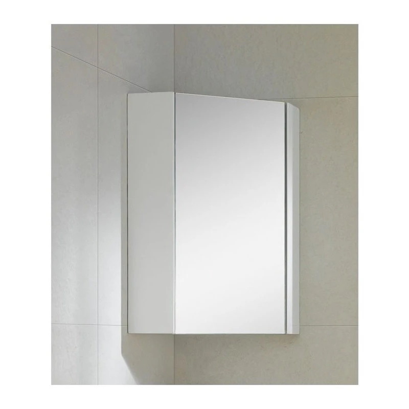 Fine Fixtures Milan 14" White Matte Corner Medicine Cabinet 4 Fine Fixtures Milan 14" White Matte Corner Medicine Cabinet - Image 2