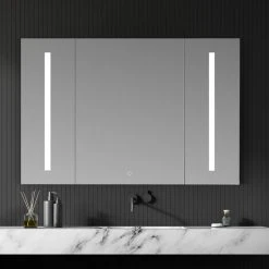 Altair Catola Frameless Surface-Mount/Recessed LED Lighted Bathroom Medicine Cabinet, 4 29 Altair Catola Frameless Surface-Mount/Recessed LED Lighted Bathroom Medicine Cabinet, 4 -Laural Home Shop 8ed16d7202c4e43f 8076 w800 h800 b0 p0