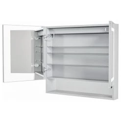 Modland Modern LED Mirror Medicine Cabinet With 3-Touch Switches, Aluminum Natural Color Oxidation -Laural Home Shop 8ed199a003944780 9083 w800 h800 b1 p0