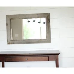 My Barnwood Frames Rustic Mirror, Western Rustic Style With Raised Inside Edge, 28"x34" -Laural Home Shop 8ef13bad0dcb10f3 8077 w800 h800 b0 p0