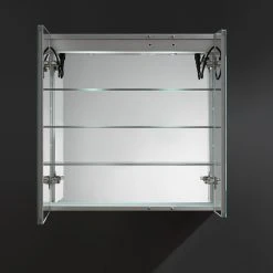 Fresca Tiempo Bathroom Medicine Cabinet With LED Lighting And Defogger, 30"x30" -Laural Home Shop 8f01d04f0f08f5dc 3004 w800 h800 b0 p0