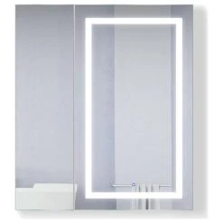 Krugg Reflections USA 42x42 Recessed Or Surface Mount Medicine Cabinet 8 Shelves, LED, Right