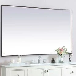 Elegant Furniture & Lighting Modern Black Led Mirror -Laural Home Shop 8f7107af0283c129 7544 w800 h800 b0 p0