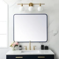 Elegant Furniture & Lighting Elegant Decor MR803036BL Soft Corner Metal Rectangular Mirror, 30"x36", Blue 12 Elegant Furniture & Lighting Elegant Decor MR803036BL Soft Corner Metal Rectangular Mirror, 30"x36", Blue -Laural Home Shop 8f71b8c901a56a24 7036 w800 h800 b0 p0