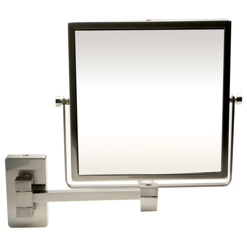 Alfi Trade Inc Alfi Brand Abm8Ws-Bn 8" Square Wall Mounted 5X Magnify Cosmetic Mirror 4 Alfi Trade Inc Alfi Brand Abm8Ws-Bn 8" Square Wall Mounted 5X Magnify Cosmetic Mirror - Image 2