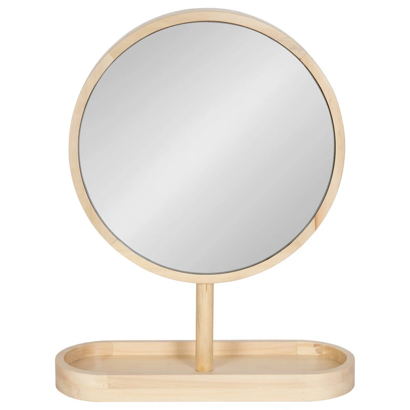 Uniek Travis Framed Tabletop Mirror, Natural 17x21 4 Uniek Travis Framed Tabletop Mirror, Natural 17x21 - Image 2
