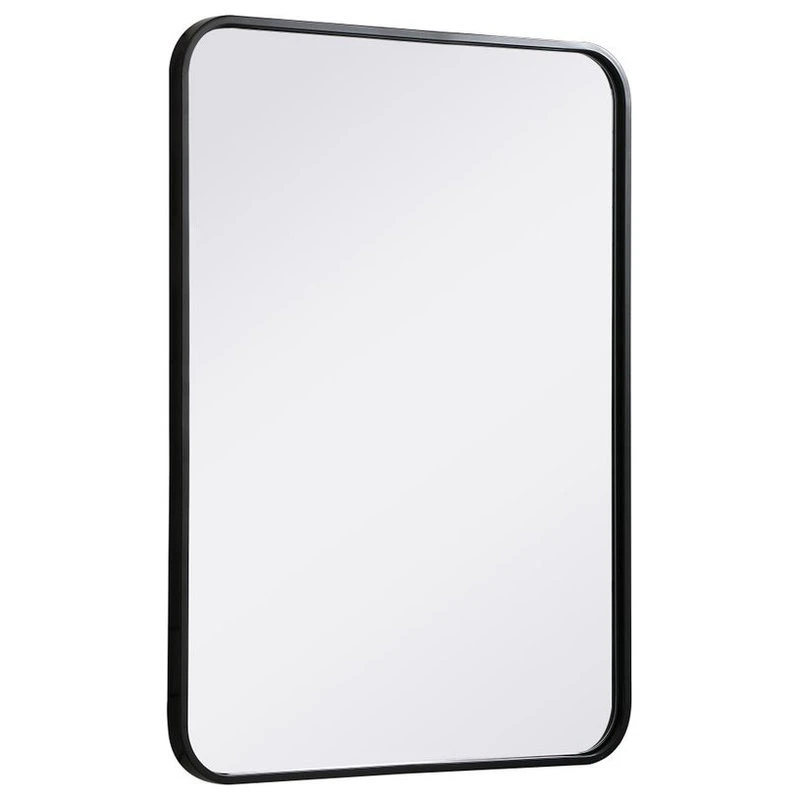 Elegant Furniture & Lighting Ellis Soft Corner Metal Rectangular Mirror, Black, 22"x30" 8 Elegant Furniture & Lighting Ellis Soft Corner Metal Rectangular Mirror, Black, 22"x30" - Image 6