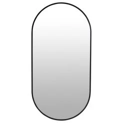 BNK Black Oval Wall-Mirror With Metal Frame,Hangs Vertical Or Horizontal -Laural Home Shop 9031243002513e06 6880 w800 h800 b1 p0