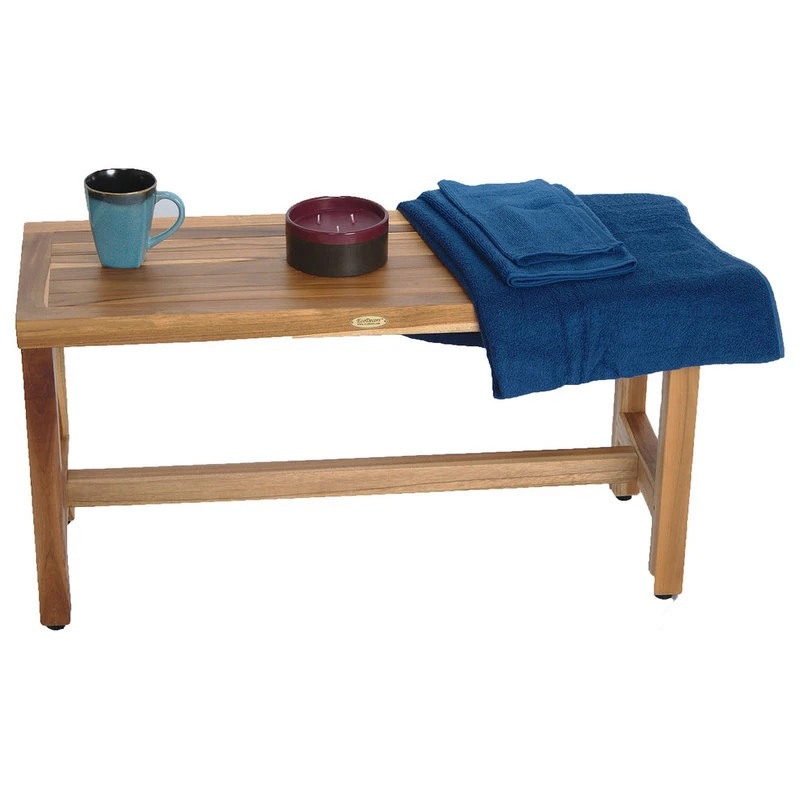 EcoDecors EarthyTeak Classic 35" Teak Shower Bench 5 EcoDecors EarthyTeak Classic 35" Teak Shower Bench - Image 3